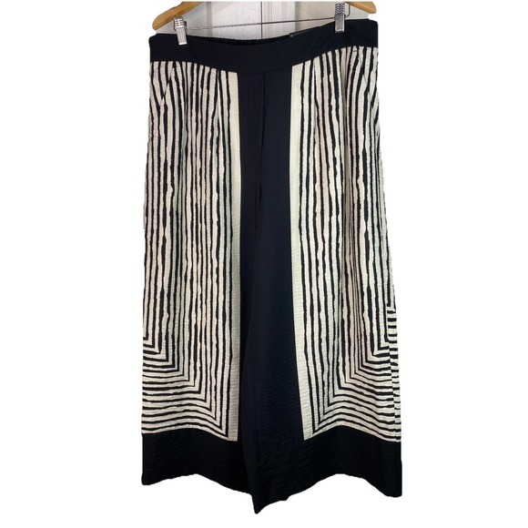 Simply Vera Vera Wang Pants - NWT Simply Vera Vera Wang Women's XL Cream Black Striped High Rise Pull On Pants